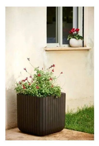 Цветочный горшок Keter Cube Planter L коричневый 229533 229533 фото