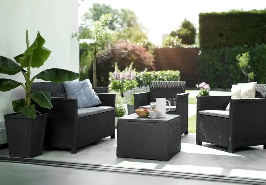 Комплект садовой мебели Keter Emma 2 Seater Sofa Set (246156) графит 253948 253948 фото