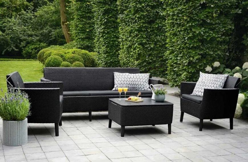 Диван садовий SALEMO 3 SEATER SOFA Графіт 244100 244100 фото