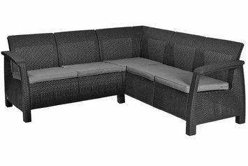 Диван садовий кутовий Keter Corfu RELAX SOFA Графіт 241726 241726 фото