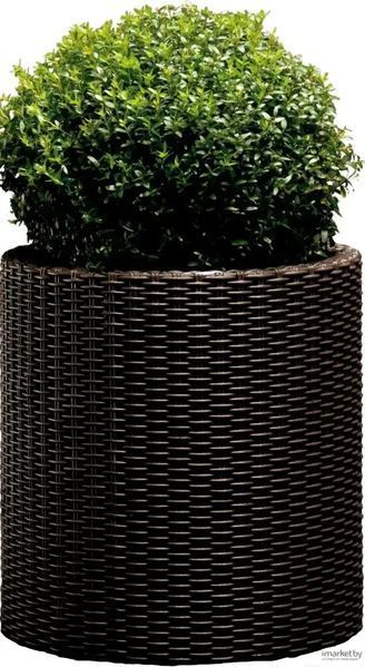 Горщик для квітів Keter Large Cylinder Planter коричневий 223947 223947 фото