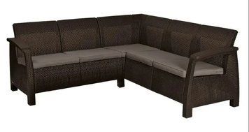 Диван садовий кутовий Keter Corfu RELAX SOFA Коричневий 241728 241728 фото