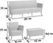 Комплект садових меблів Keter Salemo 3 seater set (238590) графіт 253239 253239 фото 5