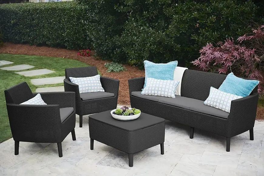 Комплект садових меблів Keter Salemo 3 seater set (238590) графіт 253239 253239 фото