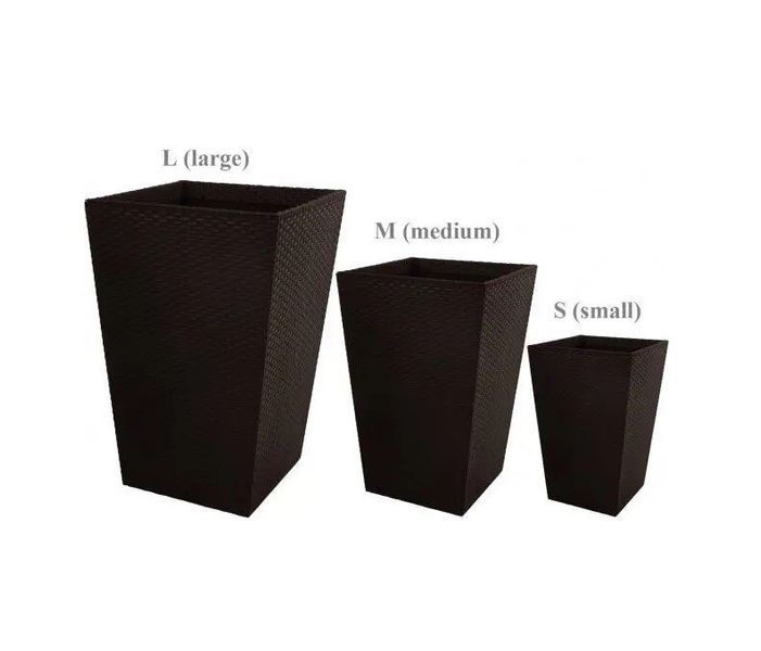 Горщик для квітів Keter Ratta Planter S 23.6л коричневий 228977 228977 фото