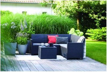 Набор садовой мебели Keter Claire 5 seat corner with storage table графит 253077 253077 фото
