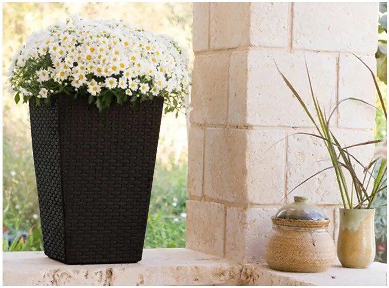 Цветочный горшок Keter Rattan Planter M 55.4л коричневый 228975 228975 фото
