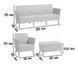 Комплект садових меблів Salemo 3 seater set Keter Капучино 253237 253237 фото 5