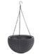 Підвісний горщик для квітів Keter Rattan Style Hanging графіт (253845) 229545 229545 фото 1