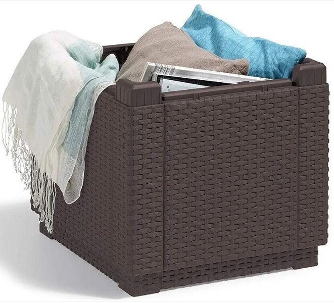 Пуф Куб із подушкою Keter Cube With Cushion коричневий 209435 209435 фото