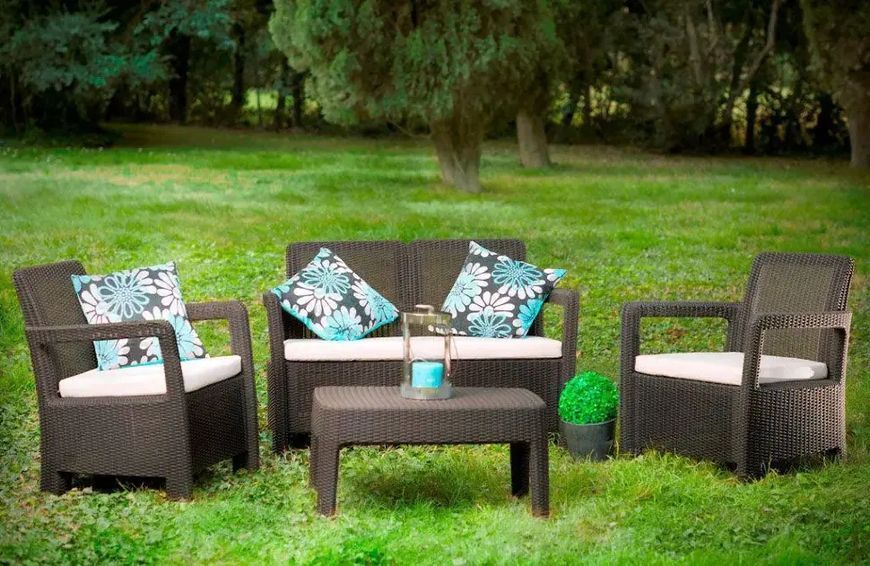 Комплект садових меблів Tarifa lounge set Коричневий 223787 223787 фото