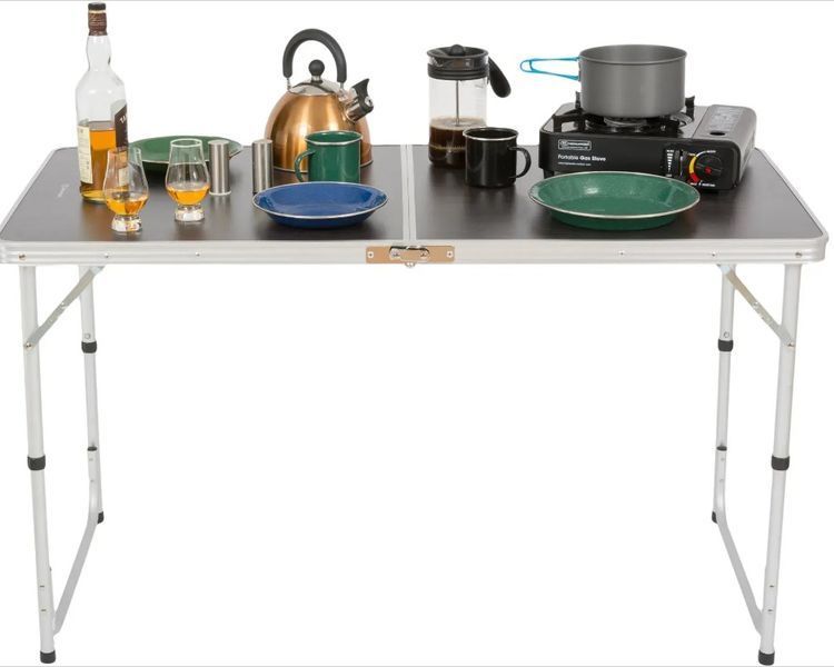 Стіл розкладний Compact Folding Table Double Grey FUR077-GY Highlander 929856 фото