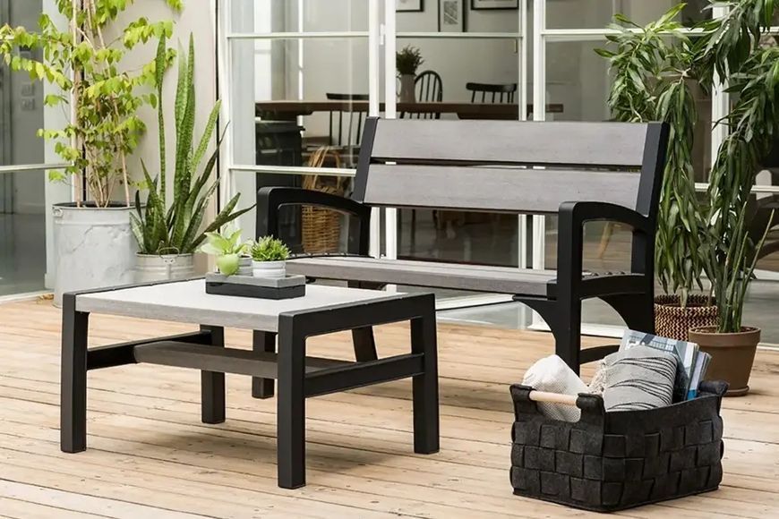 Лава садова Montero Double seat bench Сіра 233159 233159 фото