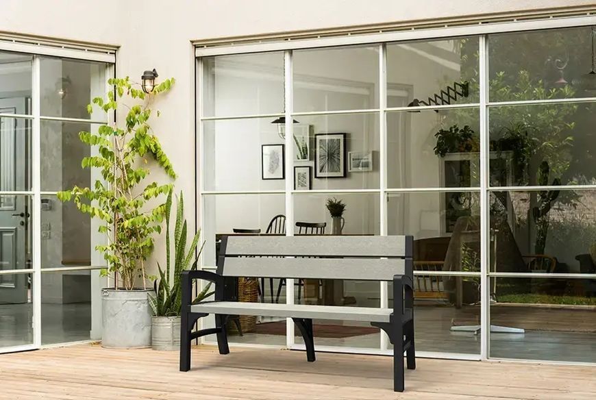Лава садова Montero Double seat bench Сіра 233159 233159 фото