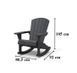 Садове крісло-гойдалка Keter Rocking Adirondack сірий 253277 253277 фото 2