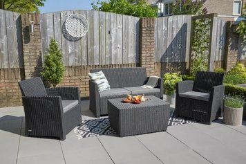 Комплект меблів для тераси CORONA WITH CUSHION BOX Графіт 231616 231616 фото