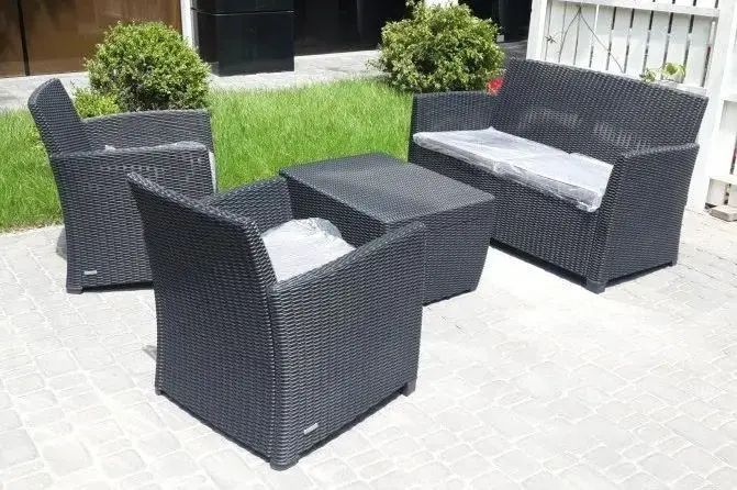 Комплект меблів для тераси CORONA WITH CUSHION BOX Графіт 231616 231616 фото