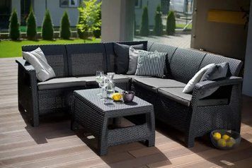 Набор садовой мебели Keter Corfu RELAX Графит 227816 227816 фото