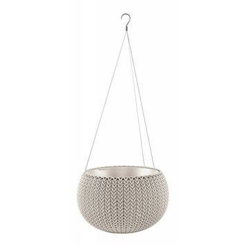 Горщик для рослин Cozies M бежевийевий з ланцюжком Keter 7290106932074 фото