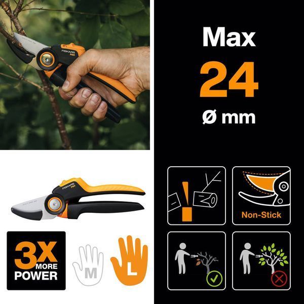 Контактный секатор Fiskars X-series&trade; P941 L (1057174) 1057174 фото