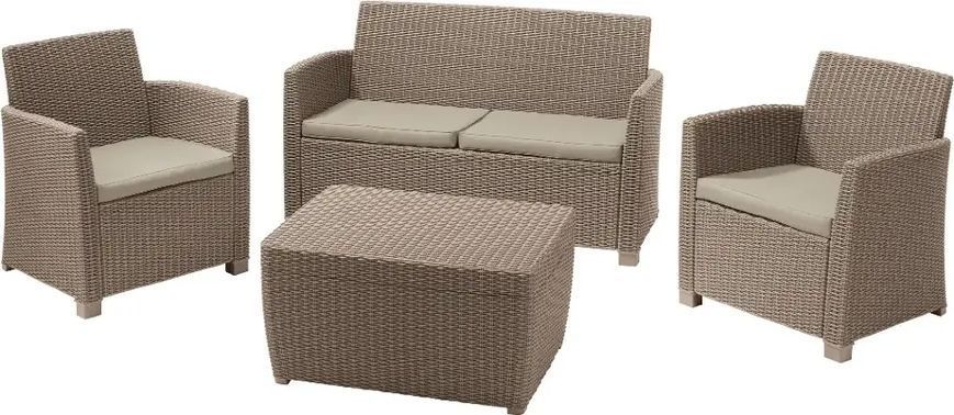 Комплект меблів для тераси CORONA WITH CUSHION BOX Капучино 231416 231416 фото