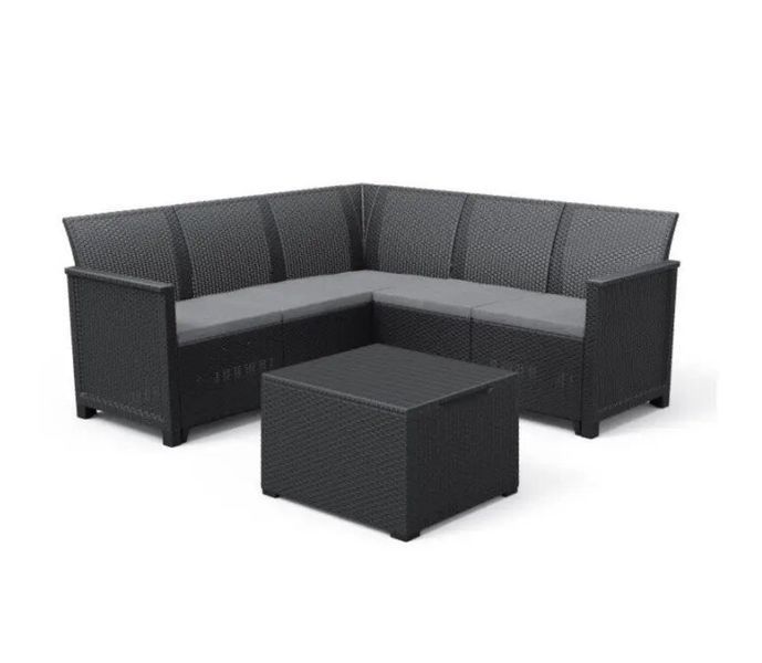 Садовий набір Elodie 5 seater Corner графіт 254097 254097 фото