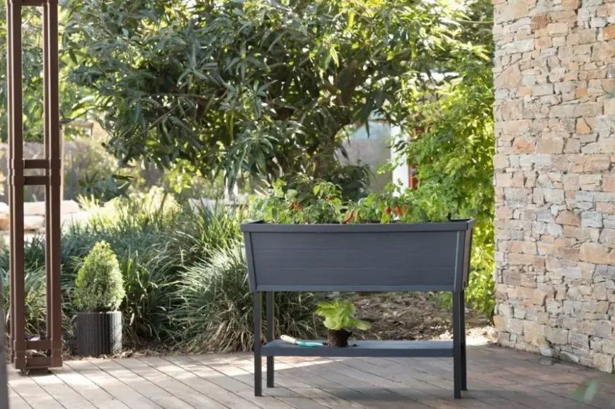 Цветочный горшок Keter Alfresco garden bed графит 253703 253703 фото
