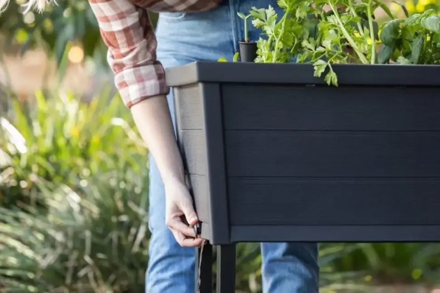 Цветочный горшок Keter Alfresco garden bed графит 253703 253703 фото