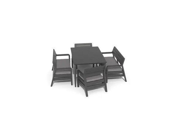 Комплект пластиковой садовой мебели из искусственного ротанга Keter Pelano Set With Lima Table графит 233328 233328 фото