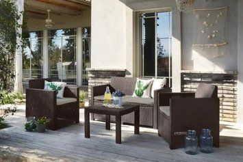 Комплект садових меблів Alibert ALABAMA SET Коричневий 213967 213967 фото