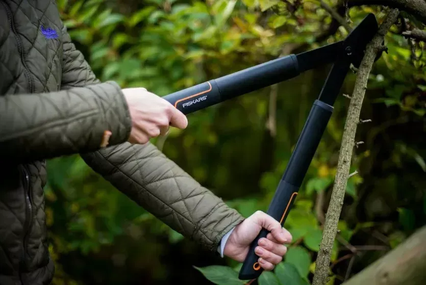 Малий площинний сучкоріз із загнутими лезами Fiskars SingleStep L28 1001432 1001432 фото