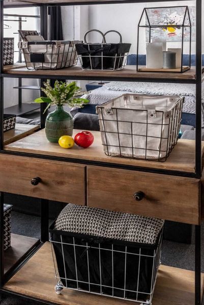 Корзина металлическая сетчатая с вкладышем и ручками TG-03M Handy Home TG-03M фото