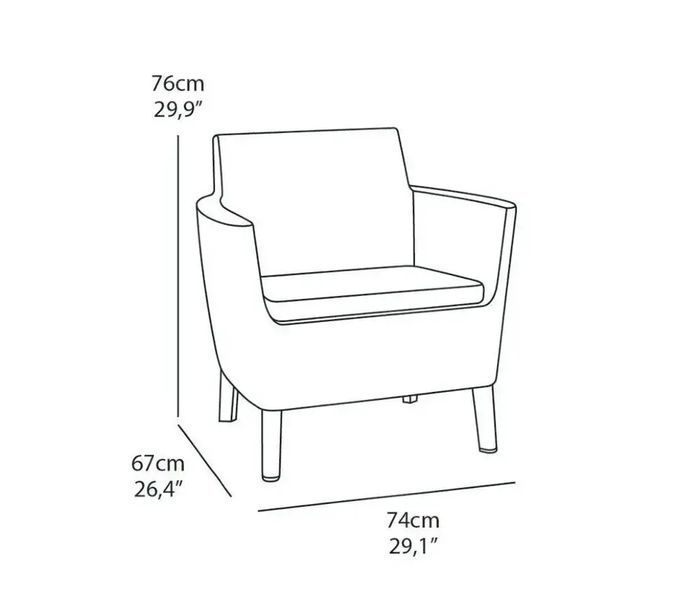 Набор мебели для террасы KETER Salemo balcony SET (236845) коричневый 253201 253201 фото