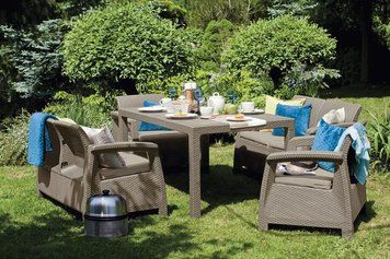 Комплект садових меблів Corfu Fiesta Капучино Keter 227586 227586 фото
