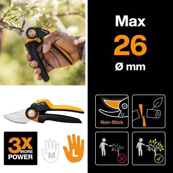 Площинний секатор Fiskars X-series&trade; P961 L (1057175) 1057175 фото