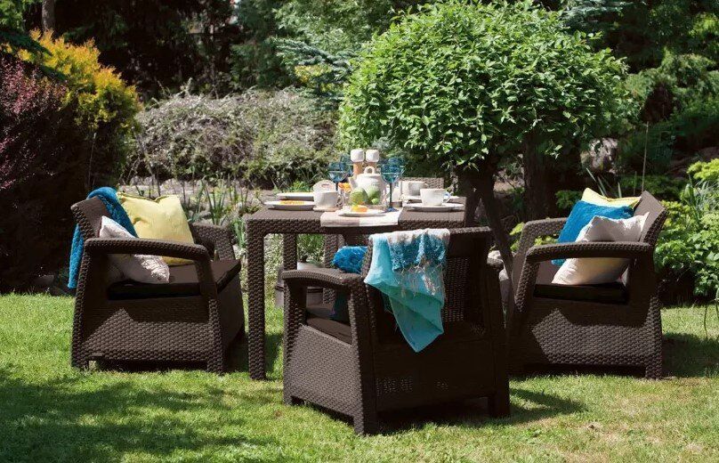 Комплект садових меблів Corfu Fiesta Коричневий Keter 223230 223230 фото