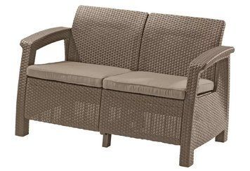 Диван для саду і тераси Keter Corfu II Love Seat 258974 капучино 258974 фото