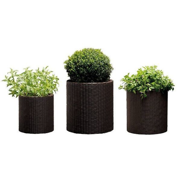 Цветочный горшок L Cylinder Planter Keter 7290103664206 7290103664206 фото