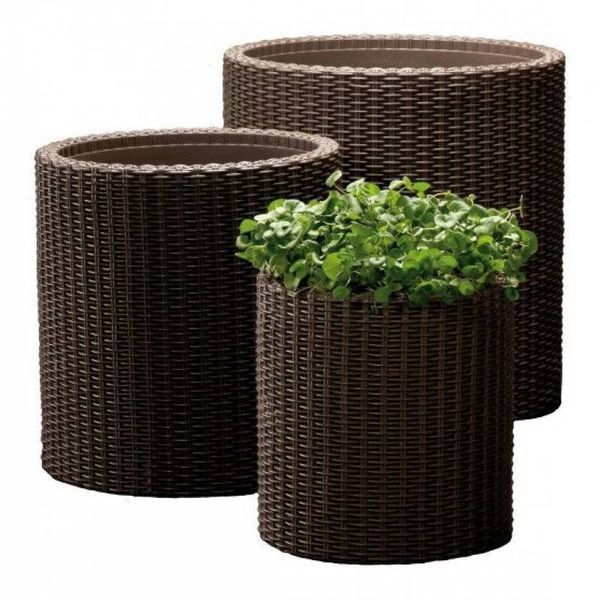 Цветочный горшок L Cylinder Planter Keter 7290103664206 7290103664206 фото