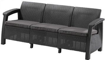Диван для саду і тераси Keter Corfu Love Seat Max 258975 графіт 258975 фото