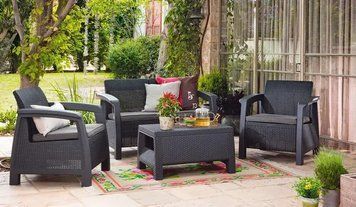 Комплект садових меблів Keter Bahamas Set Графіт 230686 230686 фото