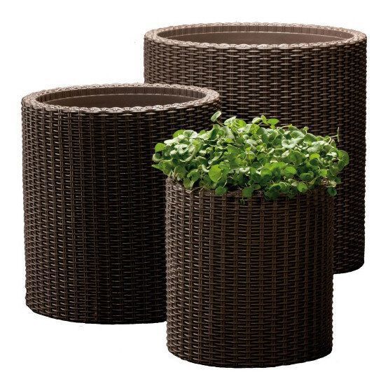 Горщик для квітів M Cylinder Planter Keter 7290103664190 7290103664190 фото