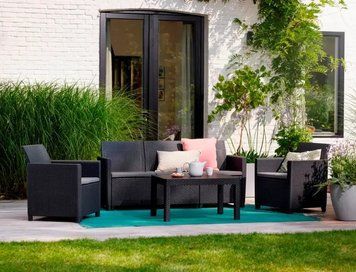 Комплект садових меблів Keter Claire 5 seater set Графіт 252698 252698 фото
