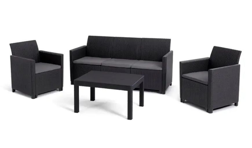 Комплект садових меблів Keter Claire 5 seater set Графіт 252698 252698 фото