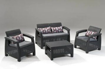 Комплект садових меблів Keter Corfu Set Графіт 223204 223204 фото