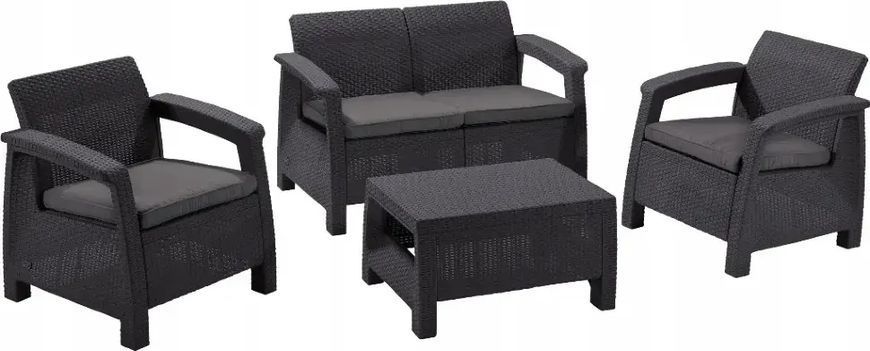 Комплект садових меблів Keter Corfu Set Графіт 223204 223204 фото
