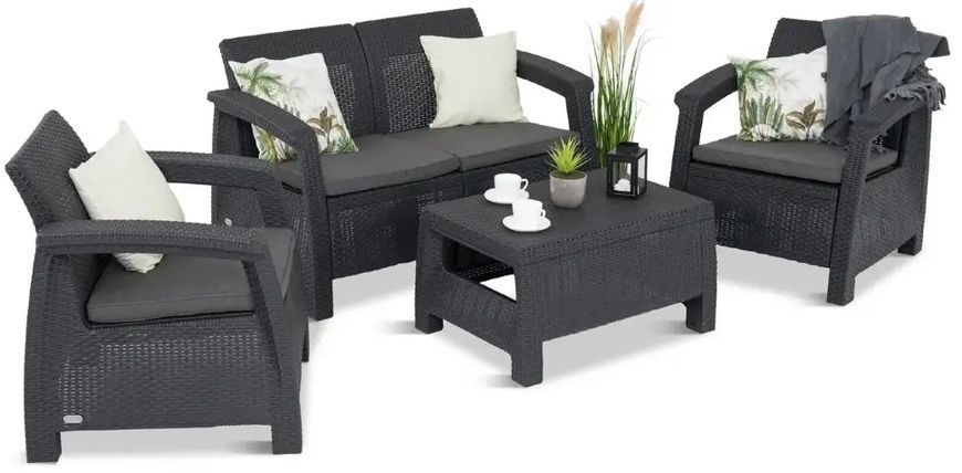 Комплект садових меблів Keter Corfu Set Графіт 223204 223204 фото