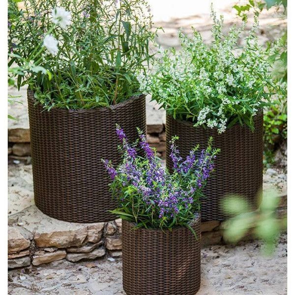 Горщик для квітів S Cylinder Planter коричневий Keter 7290103664183 фото