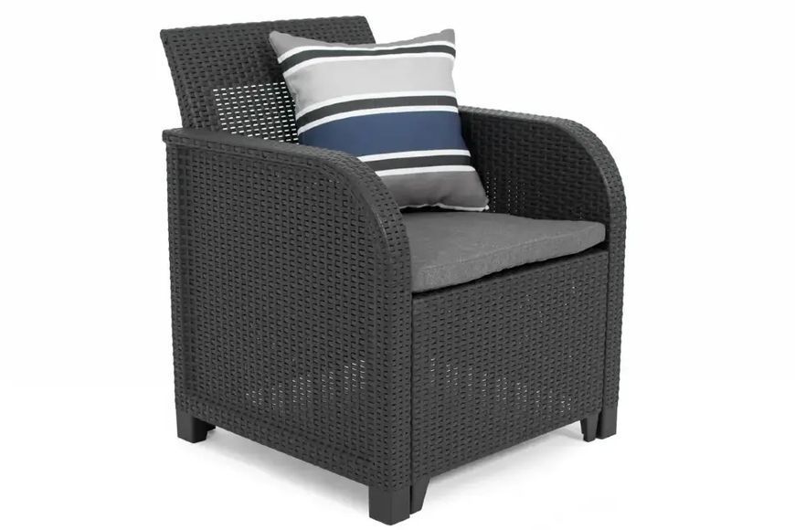 Набір садових меблів Kete Rosalie 3S 5 Seater Set With Orlando Dig Table графіт 249587 249587 фото