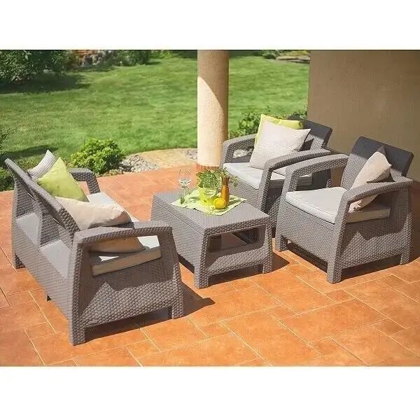 Комплект садових меблів Keter Corfu Set Капучино 227640 227640 фото